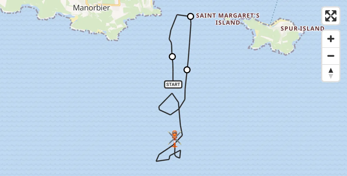Flight route Coastguard Helicopter Bristol Channel - Bristol Channel, 22 August 2026, 14:59
