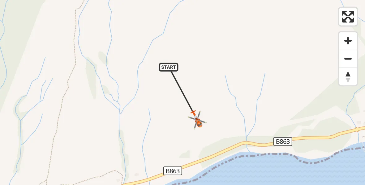 Flight route Coastguard Helicopter North Ballachulish - North Ballachulish, 22 August 2026, 19:44