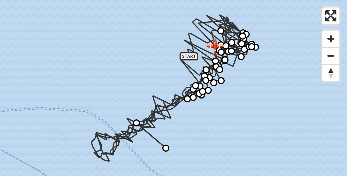 Flight route Coastguard Drone North Sea - North Sea, 23 August 2026, 06:47