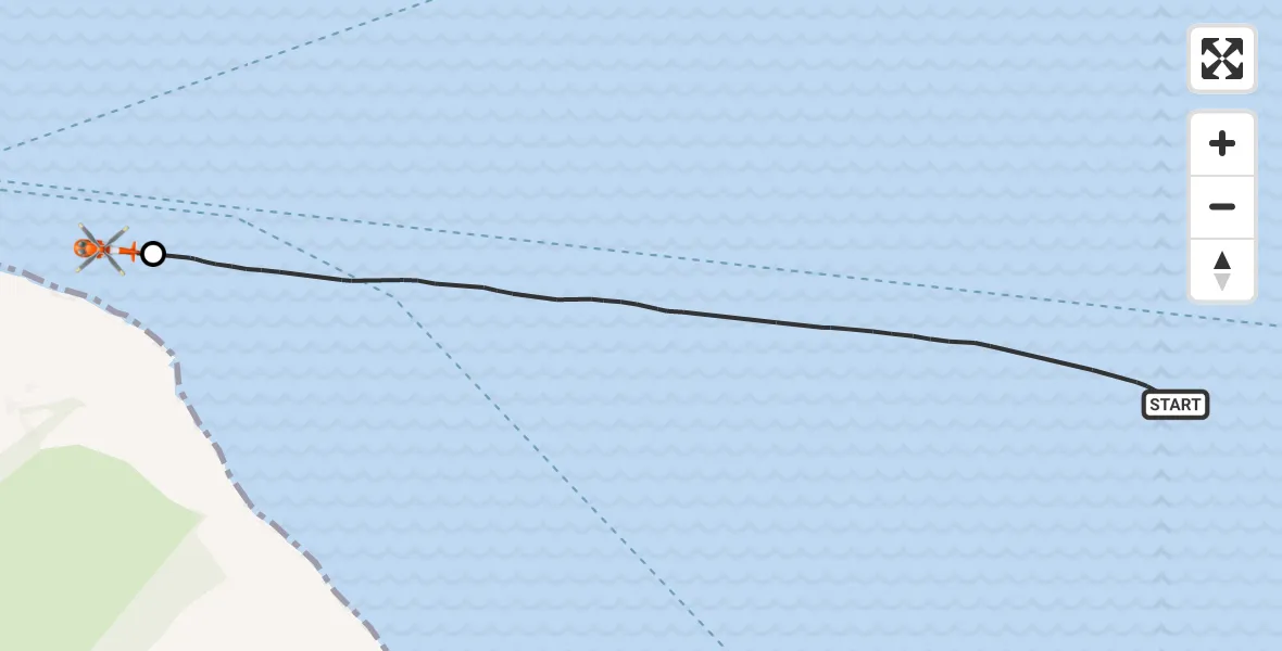 Flight route Coastguard Helicopter Inner Seas - North Corriegills, 23 August 2026, 10:00