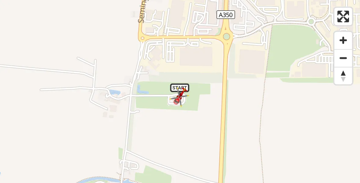 Flight route Air Ambulance Helicopter Wiltshire Air Ambulance - Wiltshire Air Ambulance, 23 August 2026, 10:29