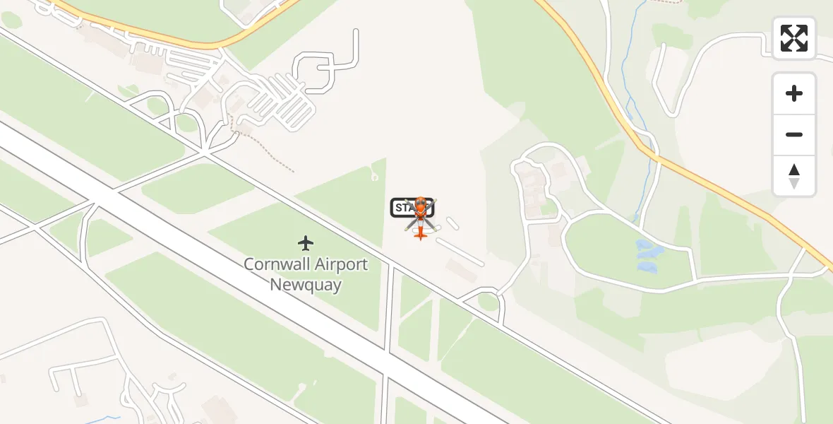 Flight route Coastguard Helicopter Cornwall Airport Newquay - Cornwall Airport Newquay, 23 August 2026, 10:29