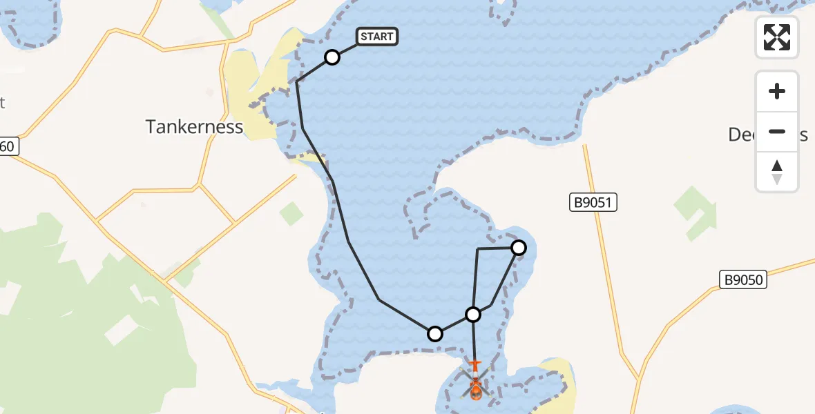 Flight route Coastguard Helicopter Taing of Beeman - Toab, 23 August 2026, 11:46