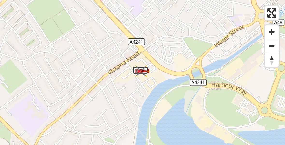 Flight route Air Ambulance Helicopter Sandfields East - Sandfields East, 23 August 2026, 11:53