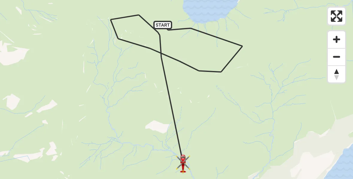 Flight route Air Ambulance Helicopter Beddgelert - Beddgelert, 23 August 2026, 16:26