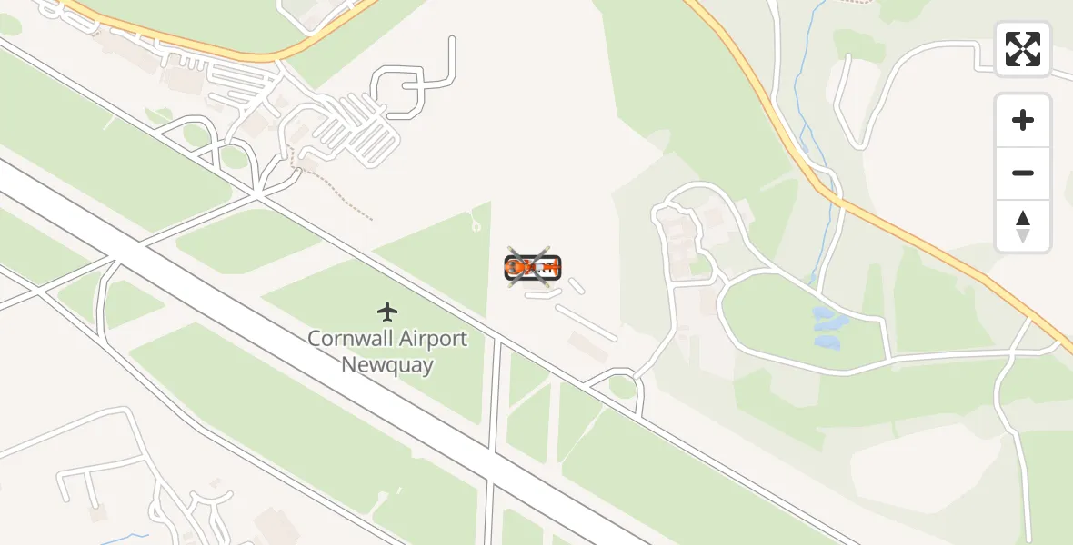 Flight route Coastguard Helicopter Cornwall Airport Newquay - Cornwall Airport Newquay, 24 August 2026, 06:58
