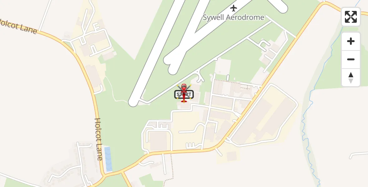 Flight route Air Ambulance Helicopter Sywell Aerodrome - Sywell Aerodrome, 24 August 2026, 08:24