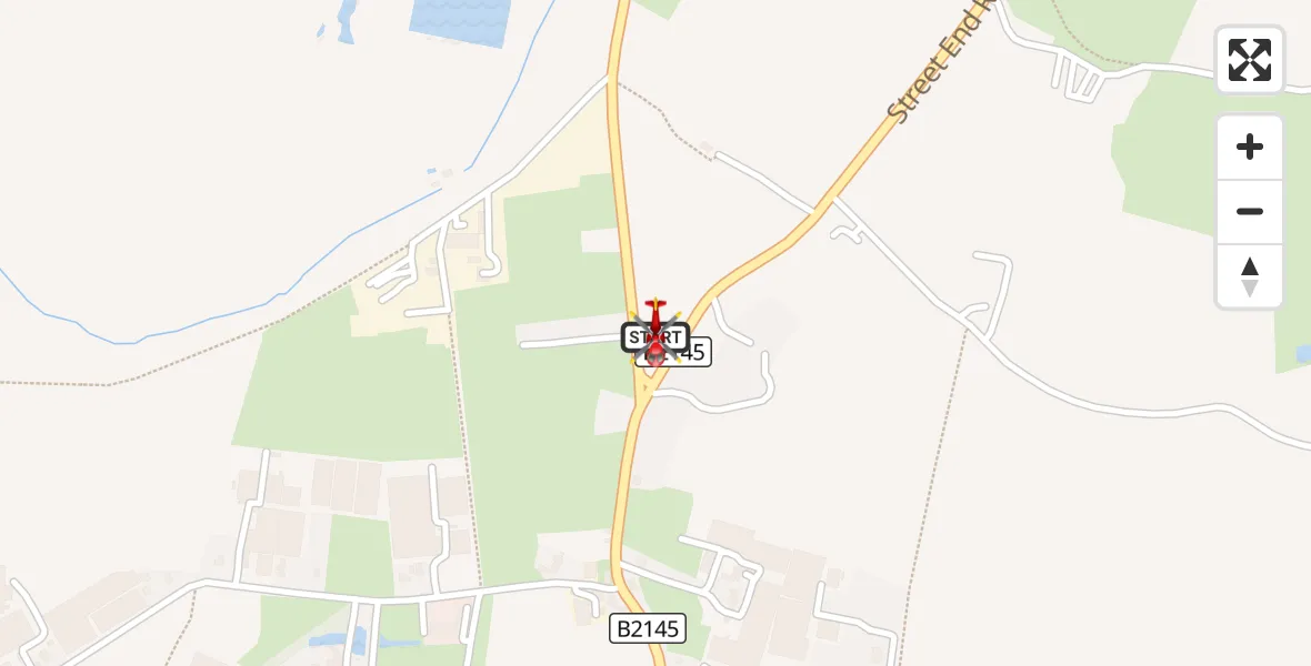 Flight route Air Ambulance Helicopter Donnington - Donnington, 24 August 2026, 14:18