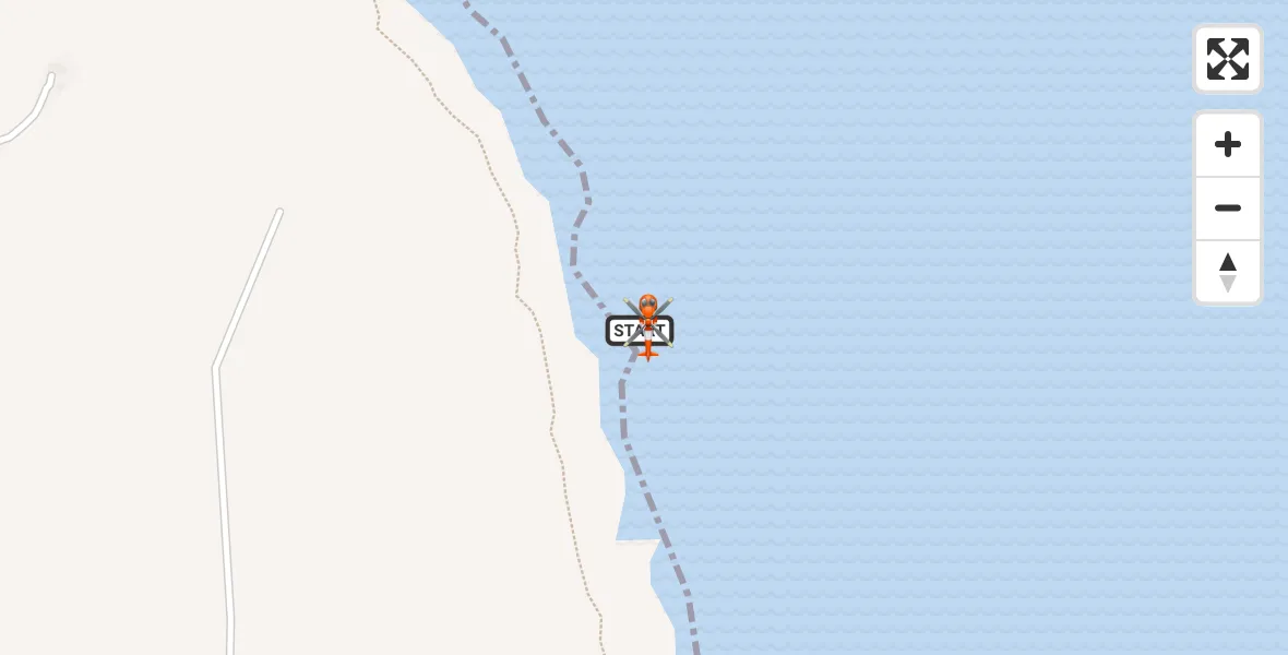 Flight route Coastguard Helicopter Inner Seas - Inner Seas, 24 August 2026, 14:45