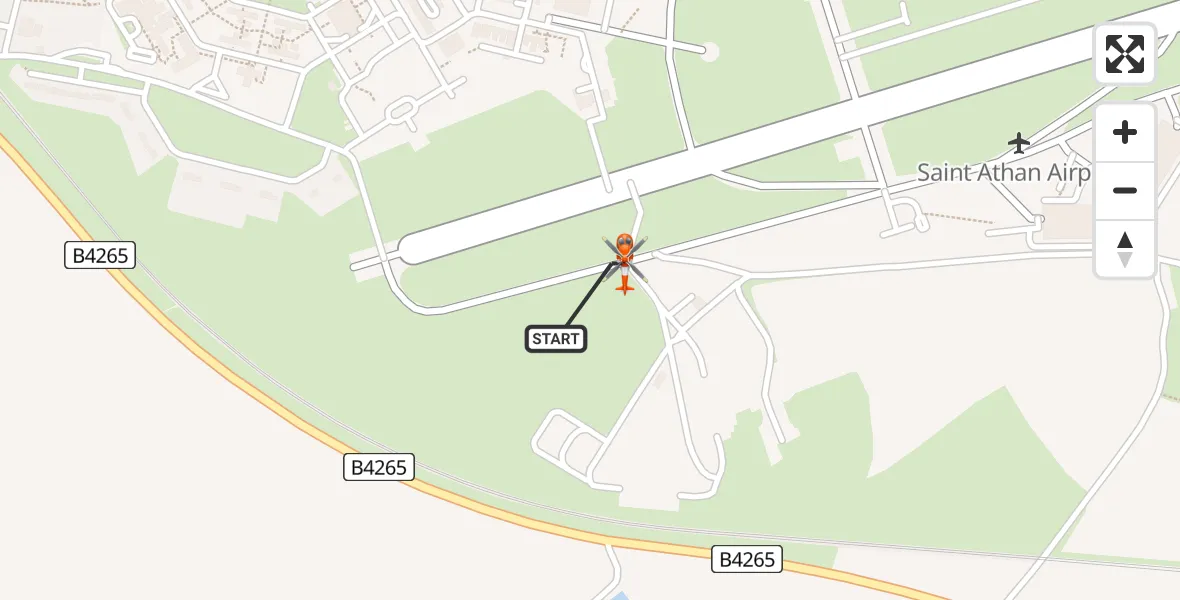 Flight route Coastguard Helicopter MOD St Athan - MOD St Athan, 26 August 2026, 09:44