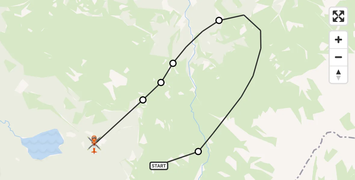 Flight route Coastguard Helicopter Olly’s Boulder - Glenmore, 26 August 2026, 15:05