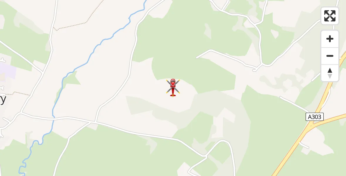Flight route Air Ambulance Helicopter Upottery - Upottery, 26 August 2026, 15:06