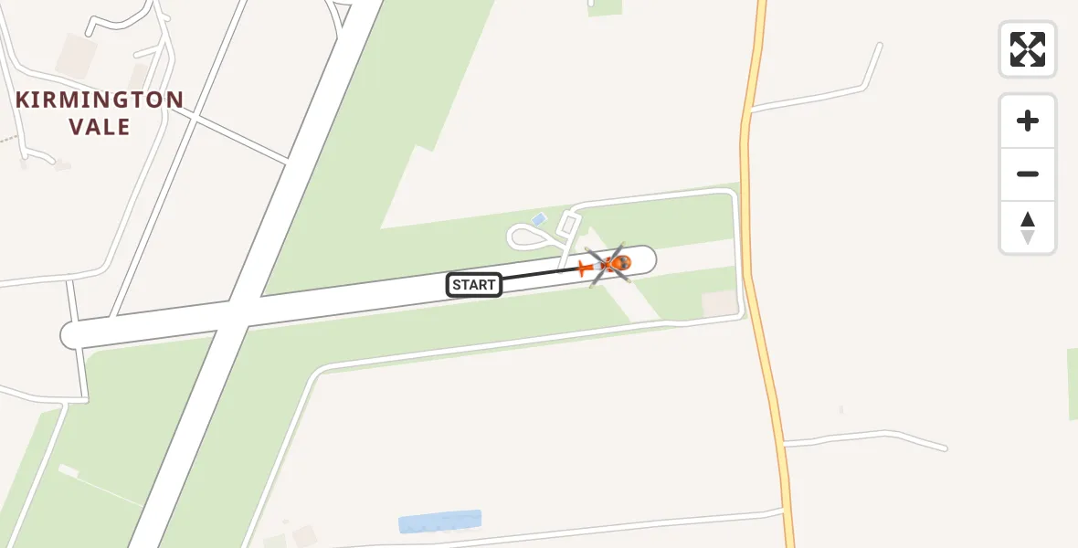 Flight route Coastguard Helicopter Humberside Airport - Humberside Airport, 27 August 2026, 01:44