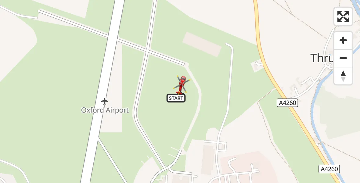 Flight route Air Ambulance Helicopter London Oxford Airport - London Oxford Airport, 27 August 2026, 14:05