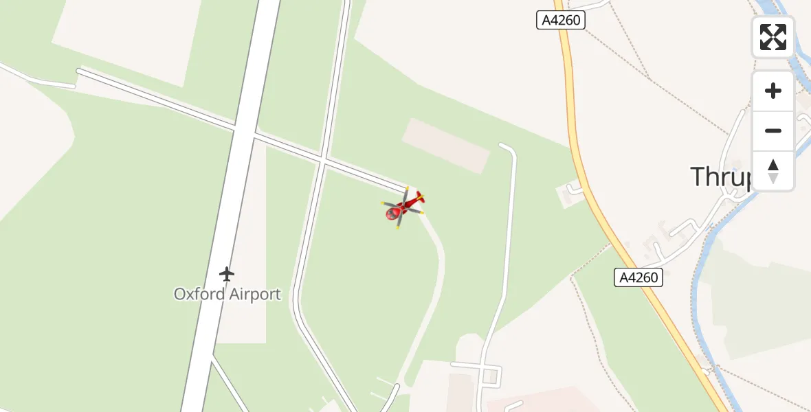 Flight route Air Ambulance Helicopter London Oxford Airport - London Oxford Airport, 27 August 2026, 14:08