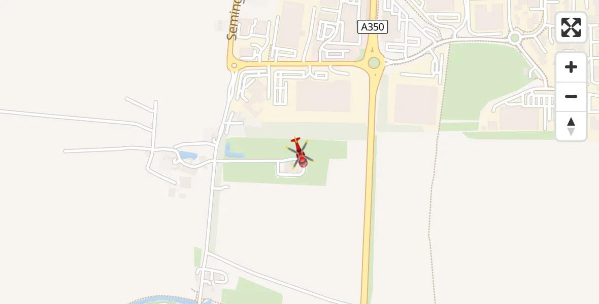 Flight route Air Ambulance Helicopter Wiltshire Air Ambulance - Wiltshire Air Ambulance, 27 August 2026, 20:32