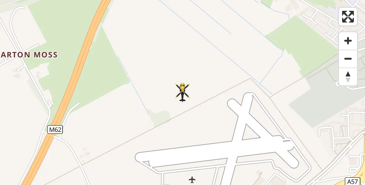 Flight route Police Helicopter Manchester Barton Aerodrome - Manchester Barton Aerodrome, 28 August 2026, 10:09