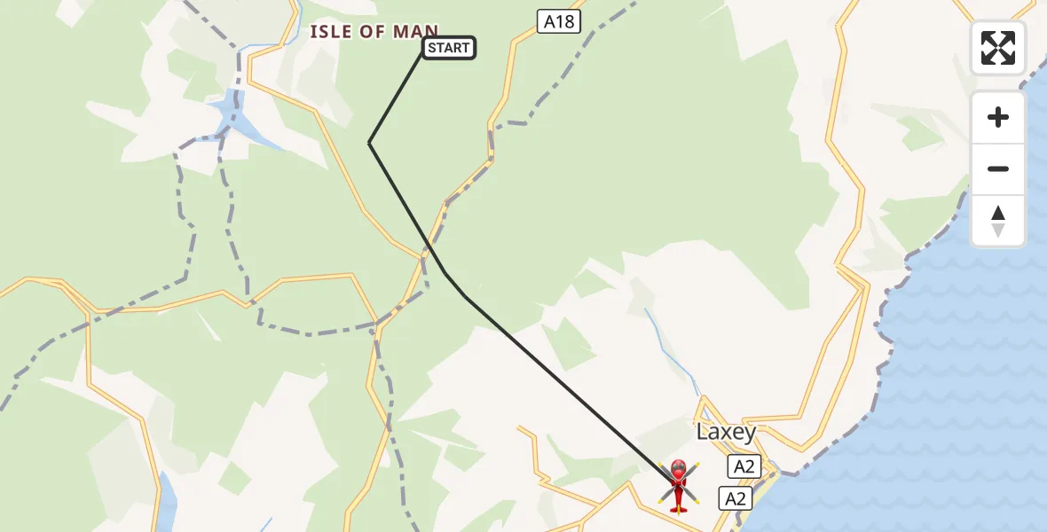 Flight route Air Ambulance Helicopter Irish Sea - Irish Sea, 28 August 2026, 15:11