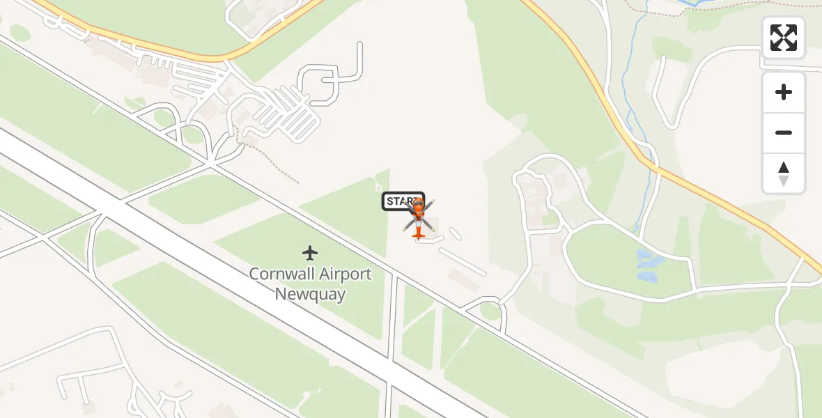 Flight route Coastguard Helicopter Cornwall Airport Newquay - Cornwall Airport Newquay, 29 August 2026, 07:04