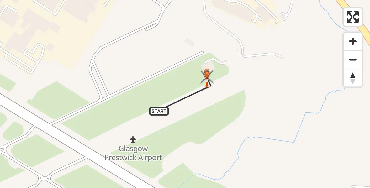 Flight route Coastguard Helicopter Glasgow Prestwick Airport - Glasgow Prestwick Airport, 29 August 2026, 11:53