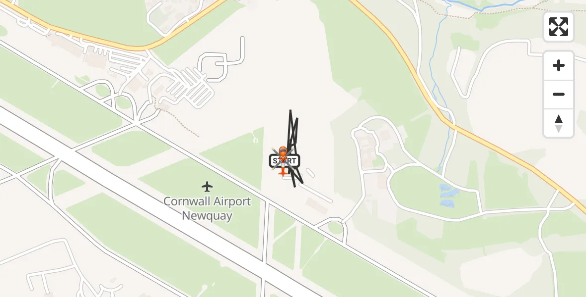 Flight route Coastguard Helicopter Cornwall Airport Newquay - Cornwall Airport Newquay, 30 August 2026, 08:34