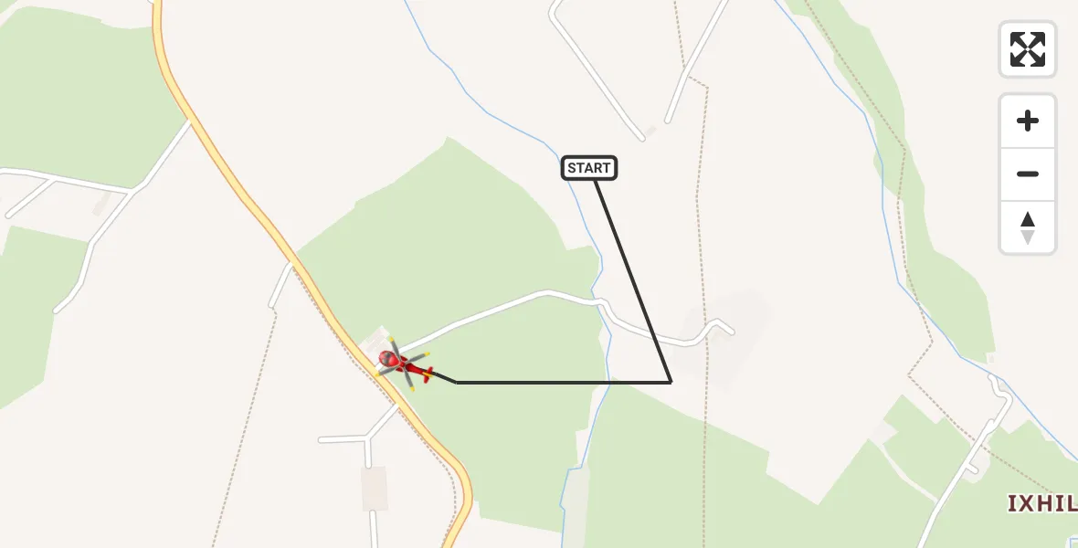 Flight route Air Ambulance Helicopter Oakley - Oakley, 30 August 2026, 12:46