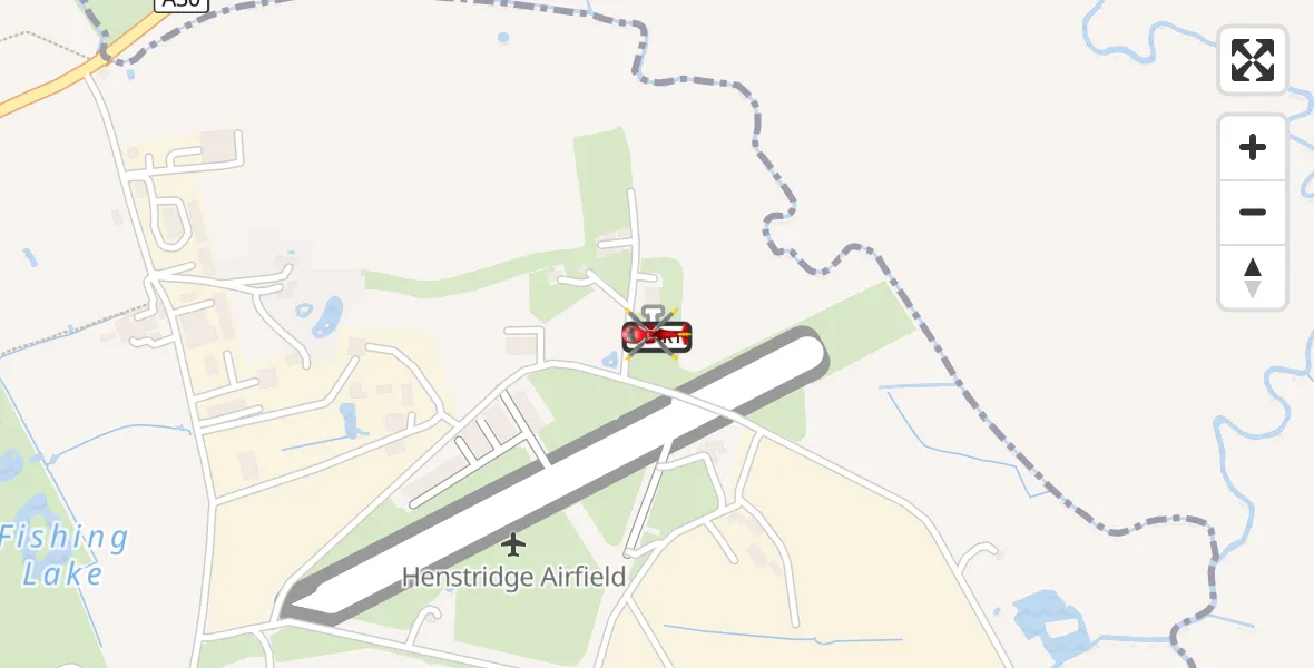 Flight route Air Ambulance Helicopter Henstridge Airfield - Henstridge Airfield, 30 August 2026, 13:17