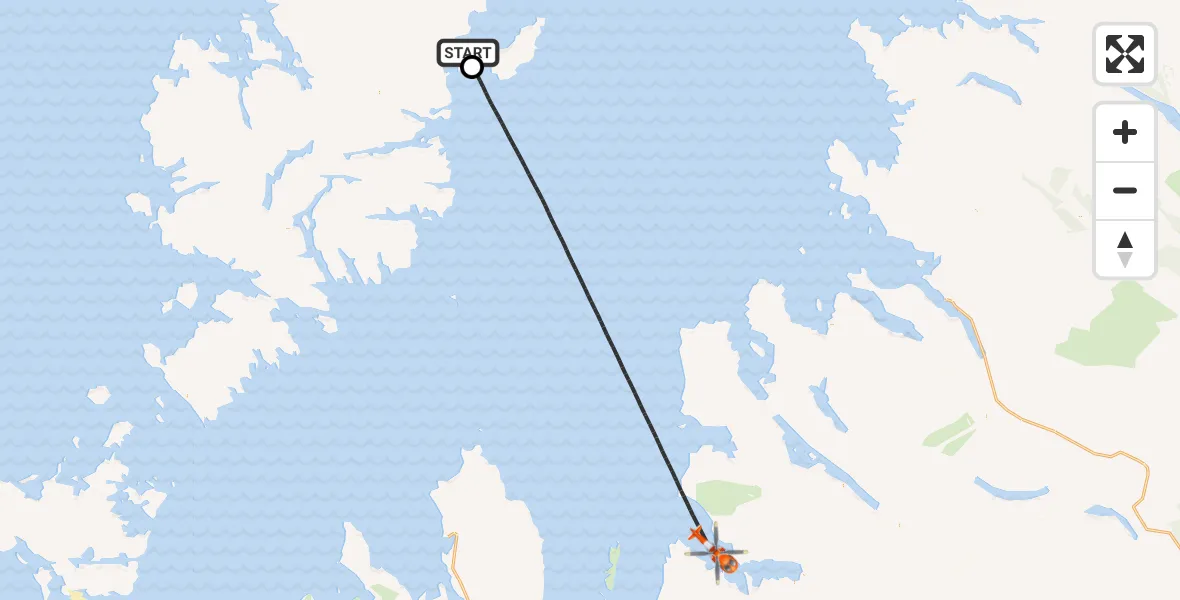 Flight route Coastguard Helicopter Stornoway Airport - Inner Seas, 30 August 2026, 13:51