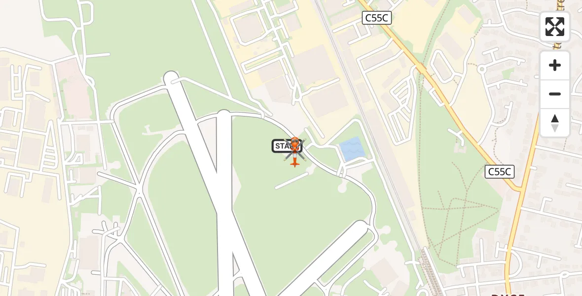 Flight route Coastguard Helicopter Aberdeen International Airport - Aberdeen International Airport, 30 August 2026, 14:04