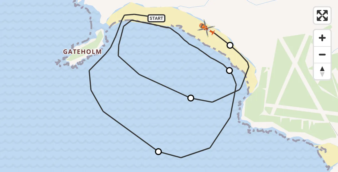 Flight route Coastguard Helicopter Marloes - Marloes, 30 August 2026, 16:41