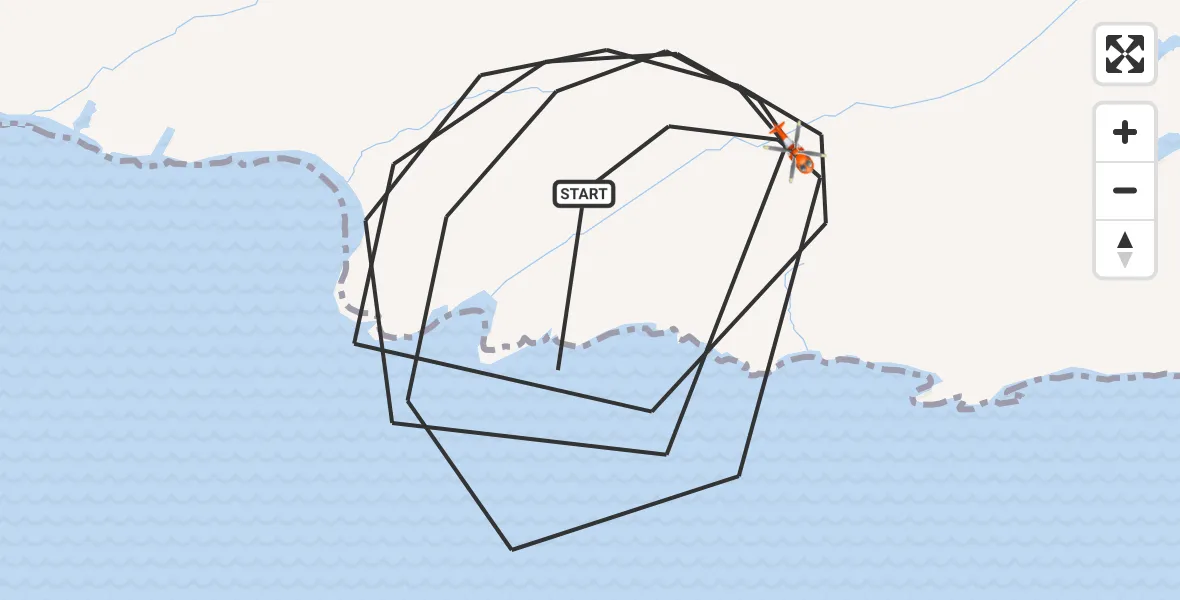 Flight route Coastguard Helicopter Highland - Highland, 30 August 2026, 17:15