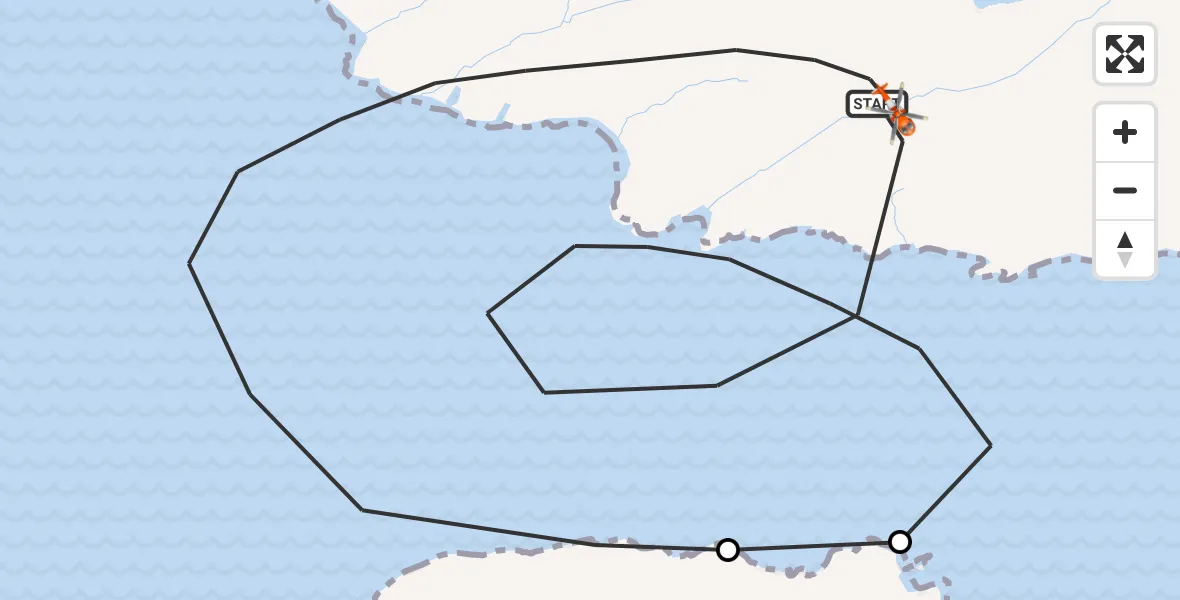 Flight route Coastguard Helicopter Highland - Highland, 30 August 2026, 17:29