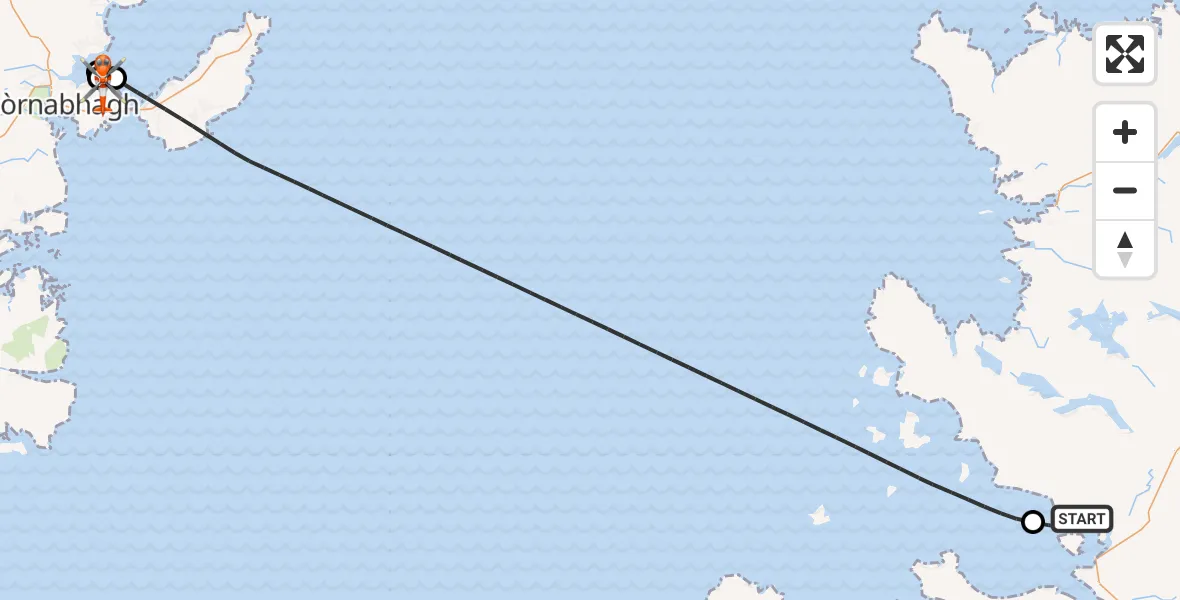 Flight route Coastguard Helicopter Highland - Stornoway Airport, 30 August 2026, 17:45