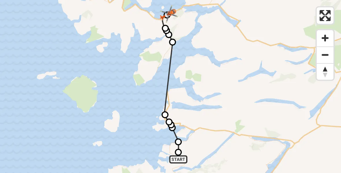 Flight route Coastguard Helicopter Kinlochmoidart - Broadford Airstrip, 30 August 2026, 19:12