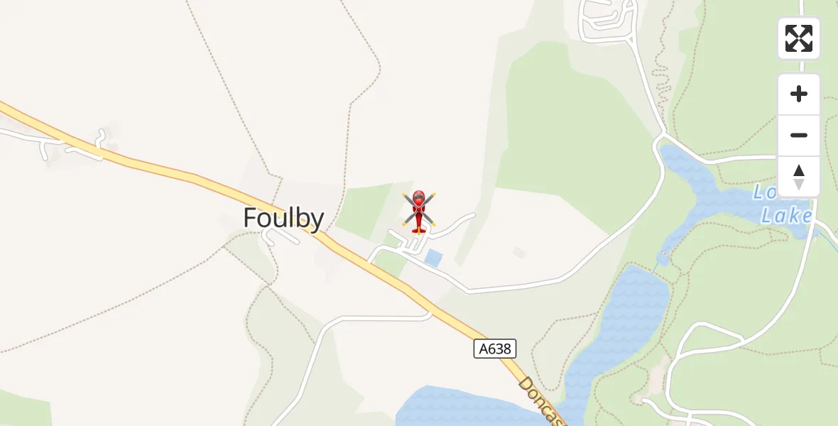 Flight route Air Ambulance Helicopter YAA Nostell Helicopter Port - YAA Nostell Helicopter Port, 31 August 2026, 11:49