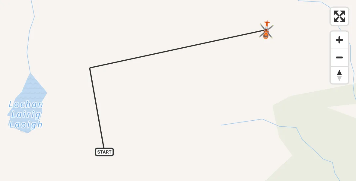Flight route Coastguard Helicopter Aberfeldy - Aberfeldy, 31 August 2026, 12:50