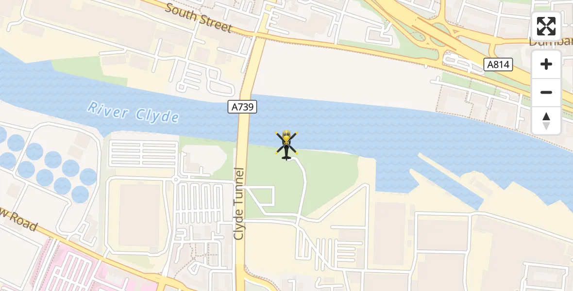 Flight route Police Helicopter Clyde Heliport - Clyde Heliport, 31 August 2026, 13:07