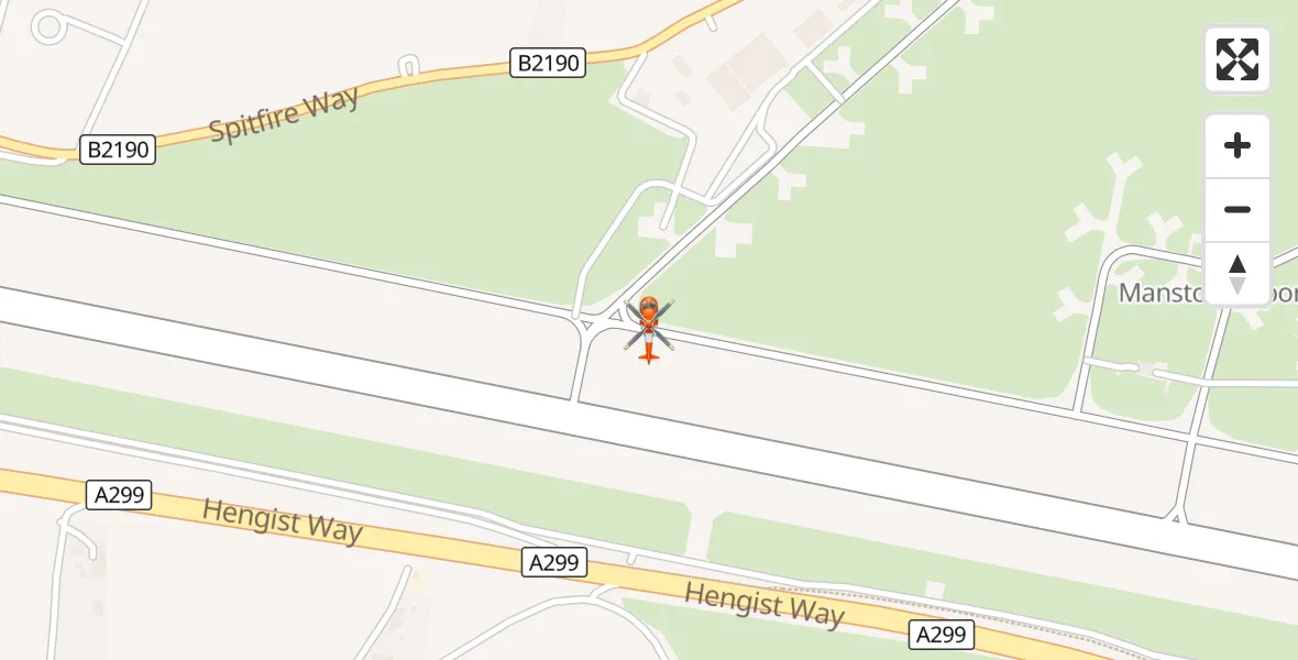 Flight route Coastguard Helicopter Manston Airport - Manston Airport, 31 August 2026, 15:37