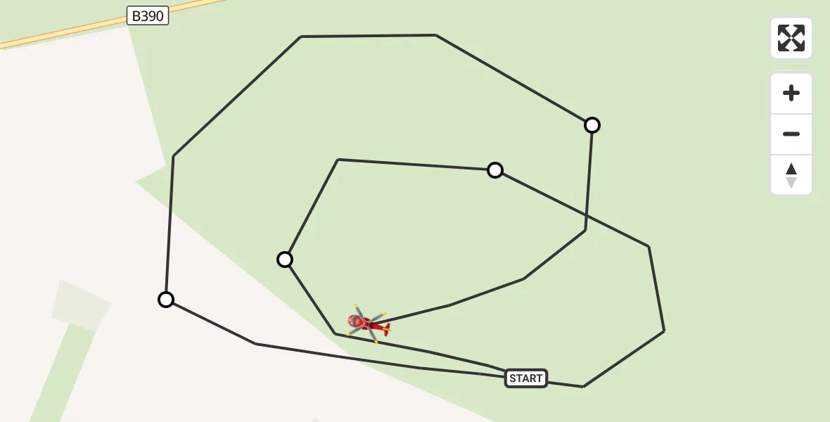 Flight route Air Ambulance Helicopter Shrewton - Shrewton, 31 August 2026, 16:28