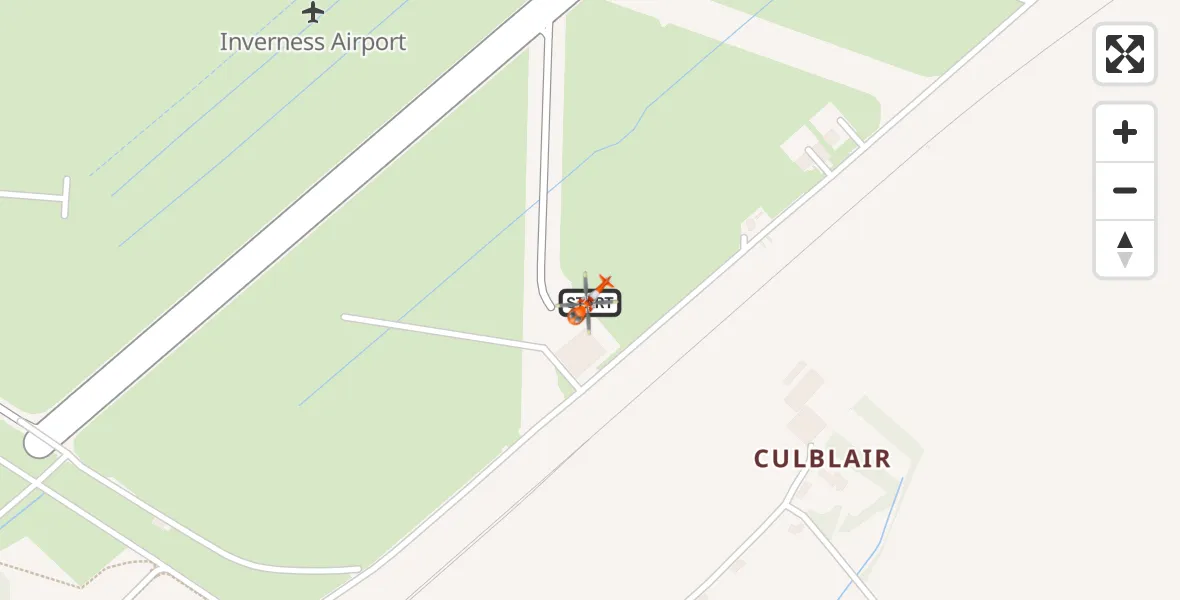 Flight route Coastguard Helicopter Inverness Airport - Inverness Airport, 31 August 2026, 21:33