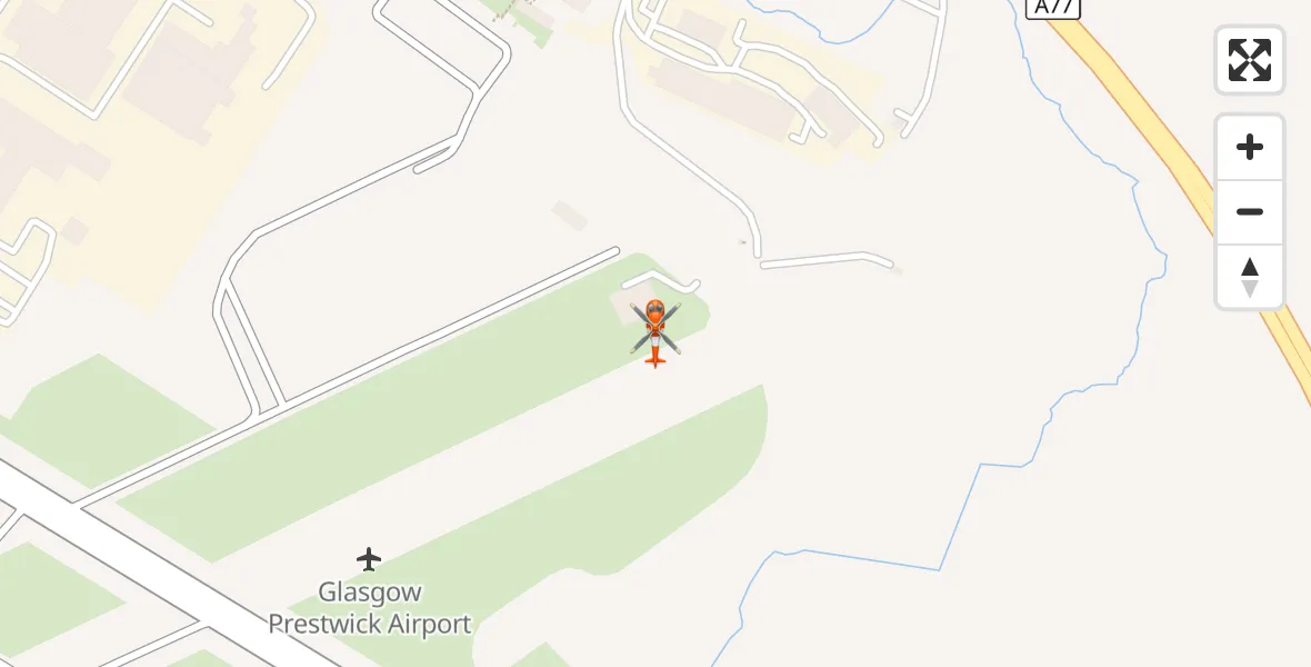 Flight route Coastguard Helicopter Glasgow Prestwick Airport - Glasgow Prestwick Airport, 01 September 2026, 14:53