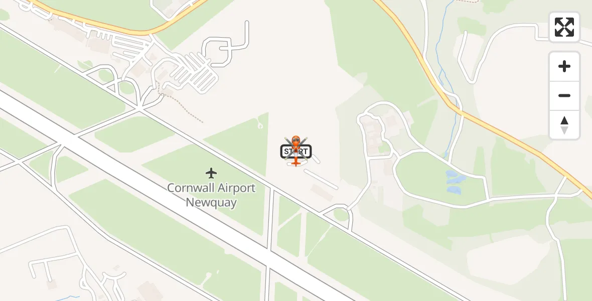 Flight route Coastguard Helicopter Cornwall Airport Newquay - Cornwall Airport Newquay, 02 September 2026, 13:03