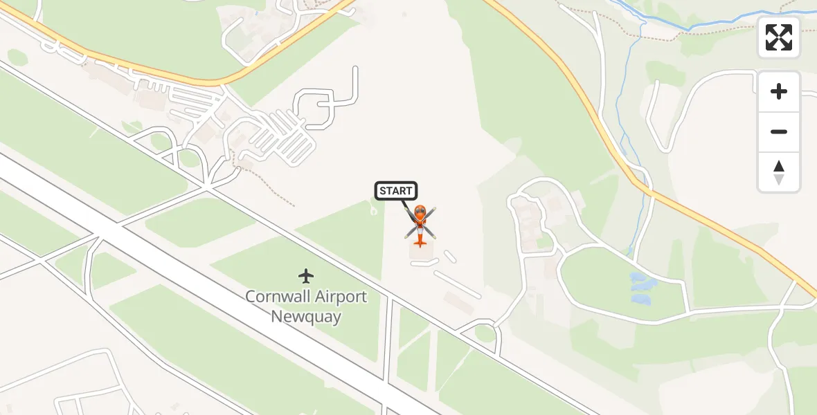 Flight route Coastguard Helicopter Cornwall Airport Newquay - Cornwall Airport Newquay, 02 September 2026, 13:49