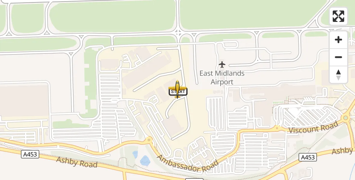 Flight route Police Aircraft East Midlands Airport - East Midlands Airport, 03 September 2026, 11:22