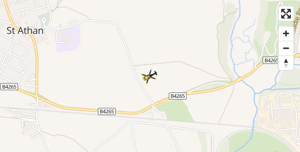 Flight route Police Helicopter St Athan - St Athan, 03 September 2026, 12:25