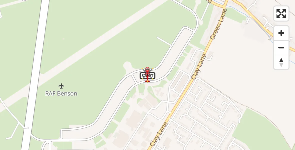 Flight route Air Ambulance Helicopter RAF Benson - RAF Benson, 04 September 2026, 06:30