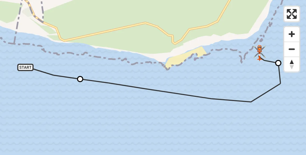 Flight route Coastguard Helicopter Eastbourne - Eastbourne, 04 September 2026, 08:55