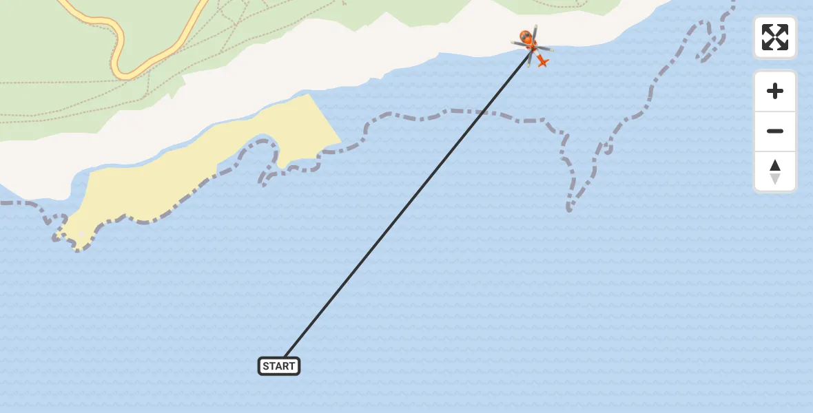 Flight route Coastguard Helicopter English Channel - Eastbourne, 04 September 2026, 09:12