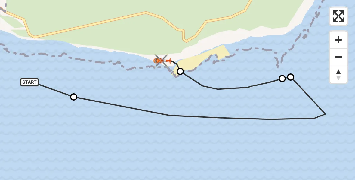 Flight route Coastguard Helicopter Eastbourne - Eastbourne, 04 September 2026, 09:35