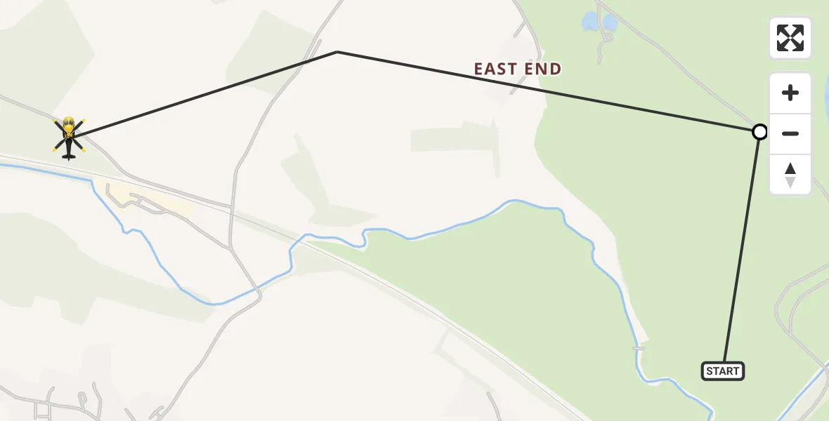 Flight route Police Helicopter West Oxfordshire - Combe, 04 September 2026, 10:53